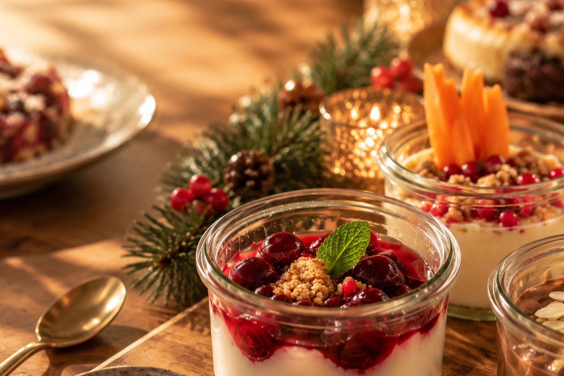 Winterliche Desserts beim Adventsbrunch im Café Central Lüneburg